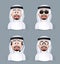 Set of 3D Dimension Arab Man in Different Professional