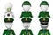 Set of 3d military avatars