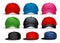 Set of 3D Realistic Baseball Cap for Man with Variety of Colors