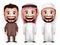 Set of 3D Realistic Cartoon Character Dress for Saudi Arabian and Pakistani