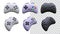 Set of 3d realistic gamepad isolated on transparent background. Vector illustration