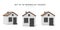 Set of 3d realistic homes isolated on light background. Real estate, mortgage, loan concept. House icons in cartoon minimal style