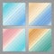 Set of 4 abstract geometric backgrounds. Blurred banner template