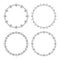 Set of 4 black round elegant decorative vector frames