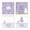 Set of 4 cute Christmas gift cards with quote.