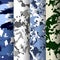 Set of 4 fashion camouflage patterns. Vector illustration. Can be used for textile or print design.