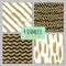 Set of 4 hand drawn seamless trendy patterns with