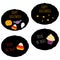 Set of 4 kawaii halloween stickers