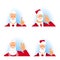 A set of 4 portraits of cool Santa Clauses