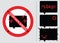 Set 4 prohibition signs of stop hate speech. Protest symbols. Isolated icons of stop social negative word concept. Vector