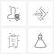 Set of 4 Simple Line Icons for Web and Print such as avatar, medical, avatar, pointer, health