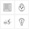 Set of 4 UI Icons and symbols for control; wife; vertical; Christmas; idea