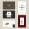 Set of 5 detailed business cards