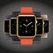 Set of 5 edition modern shiny golden smart watches