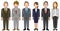 A set of 6 anonymous business persons with no poses for men and women