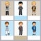 Set of 6 first communion boy cards