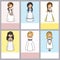 Set of 6 first communion girl cards