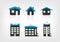 Set of 6 house icon variations