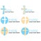 Set of 6 logos with cross/religious theme