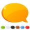 Set of 7 speech bubble symbol in different colors