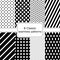 Set of 8 classic black - white seamless patterns