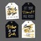 Set of 8 funny gift tags. Lettering and doodles