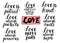 Set of 8 hand lettering quotes about love from Corinthians