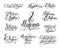 Set of 8 March russian hand written lettering holiday