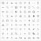 Set of 81 Simple Line Icons of puzzle, ring, cake, valentine