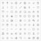 Set of 81 UI Icons and symbols for reel, cutter, setting , murder, network