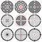 Set of 9 different vector highly detailed crosshairs. Target