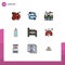 Set of 9 Modern UI Icons Symbols Signs for bunk, milk, house, baby, bottle