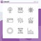 Set of 9 Modern UI Icons Symbols Signs for crypto, steem, world, tablet, draw