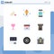 Set of 9 Modern UI Icons Symbols Signs for valentines, date, internet banking, calendar, gender