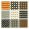 Set of 9 styled, ultimate hand drawn seamless textures.