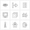 Set of 9 UI Icons and symbols for room, home, move, furniture, logging
