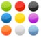 Set of 9 Web 2.0 Glossy Starburst Buttons
