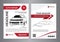 Set A4 auto repair business layout templates, automobile magazine cover, auto repair shop brochure, mockup flyer.