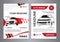 Set A4 auto repair business layout templates, automobile magazine cover, auto repair shop brochure, mockup flyer.