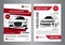 Set A4 rent a car business flyer template. Auto service Brochure templates, automobile magazine cover, mockup flyer.