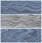 Set of Abstract Backgrounds. Wavy surface of striped fabric