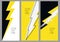 Set of abstract banner backgrounds with lightning.