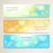 Set of abstract banner design with line sparkle background
