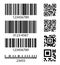 Set of abstract barcode bar code templates