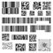 Set of abstract barcode bar code templates of scanner