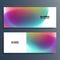 Set of abstract blurred multicolored horizontal banners with blurred color gradients. Bright color backgrounds.