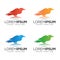 Set of Abstract business bird eagle logo design