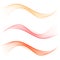 Set abstract color wave. Color smoke wave. Transparent wave. Abstract smooth wave vector. Red wave. Wave orange.