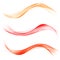 Set abstract color wave. Color smoke wave. Transparent wave. Abstract smooth wave vector. Red wave. Wave orange.