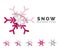 Set of abstract colorful snowflake logo icons